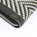 Berluti Long Wallet Leather Black Blue white Auth bs19900-16