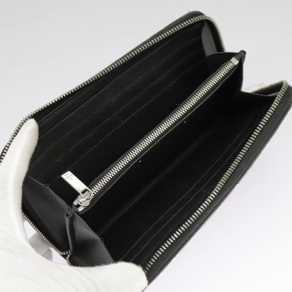 Berluti Long Wallet Leather Black Blue white Auth bs19900