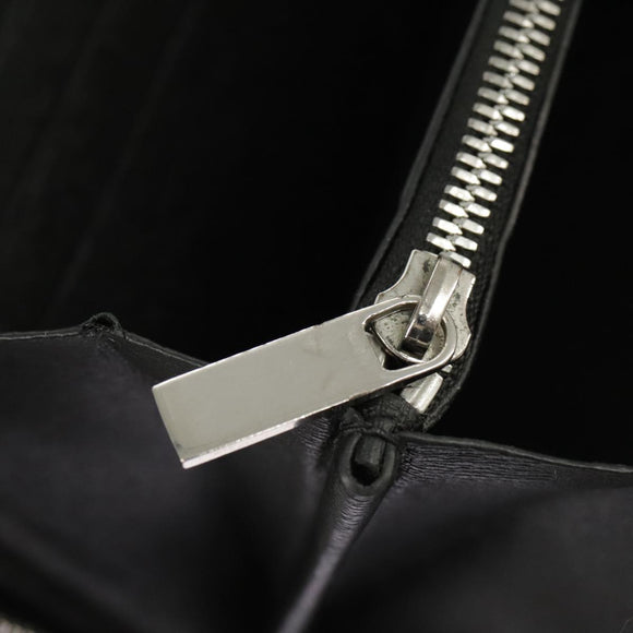 Berluti Long Wallet Leather Black Blue white Auth bs19900