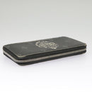 Berluti Long Wallet Leather Black Blue white Auth bs19900-5