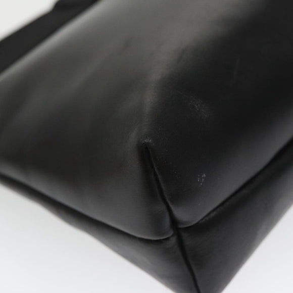 Salvatore Ferragamo Vala Shoulder Bag Leather Black Gold Auth bs19916