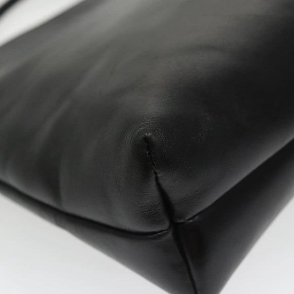 Salvatore Ferragamo Vala Shoulder Bag Leather Black Gold Auth bs19916