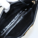 Salvatore Ferragamo Vala Shoulder Bag Leather Black Gold Auth bs19916-10