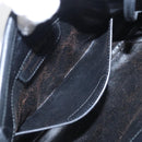 Salvatore Ferragamo Vala Shoulder Bag Leather Black Gold Auth bs19916-11