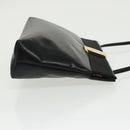Salvatore Ferragamo Vala Shoulder Bag Leather Black Gold Auth bs19916-3