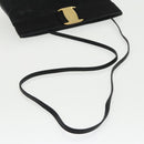 Salvatore Ferragamo Vala Shoulder Bag Leather Black Gold Auth bs19916-7