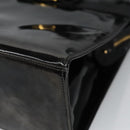 Salvatore Ferragamo Shoulder Bag Enamel Black Gold Auth bs19918-9