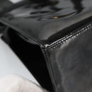 Salvatore Ferragamo Shoulder Bag Enamel Black Gold Auth bs19918-14