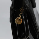 Salvatore Ferragamo Shoulder Bag Enamel Black Gold Auth bs19918-10