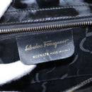 Salvatore Ferragamo Shoulder Bag Enamel Black Gold Auth bs19918-12