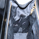 Salvatore Ferragamo Shoulder Bag Enamel Black Gold Auth bs19918-19