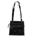 Salvatore Ferragamo Shoulder Bag Enamel Black Gold Auth bs19918-2