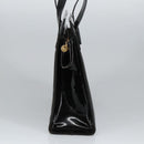 Salvatore Ferragamo Shoulder Bag Enamel Black Gold Auth bs19918-3