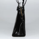 Salvatore Ferragamo Shoulder Bag Enamel Black Gold Auth bs19918-4