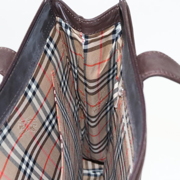 Burberrys Shoulder Bag Suede Leather Brown Auth bs19920