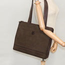Burberrys Shoulder Bag Suede Leather Brown Auth bs19920-25