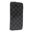LOUIS VUITTON Damier Graphite Zippy Wallet Vertical N63095 LV Auth bs19927-1