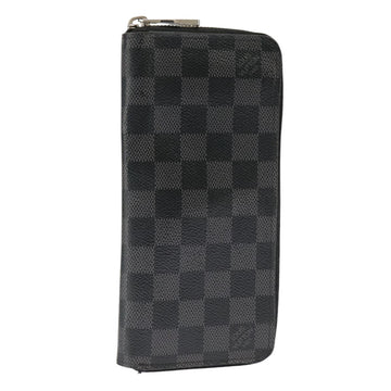 LOUIS VUITTON Damier Graphite Zippy Wallet Vertical N63095 LV Auth bs19927