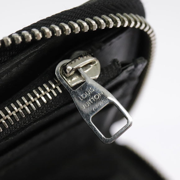 LOUIS VUITTON Damier Graphite Zippy Wallet Vertical N63095 LV Auth bs19927