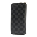 LOUIS VUITTON Damier Graphite Zippy Wallet Vertical N63095 LV Auth bs19927-2