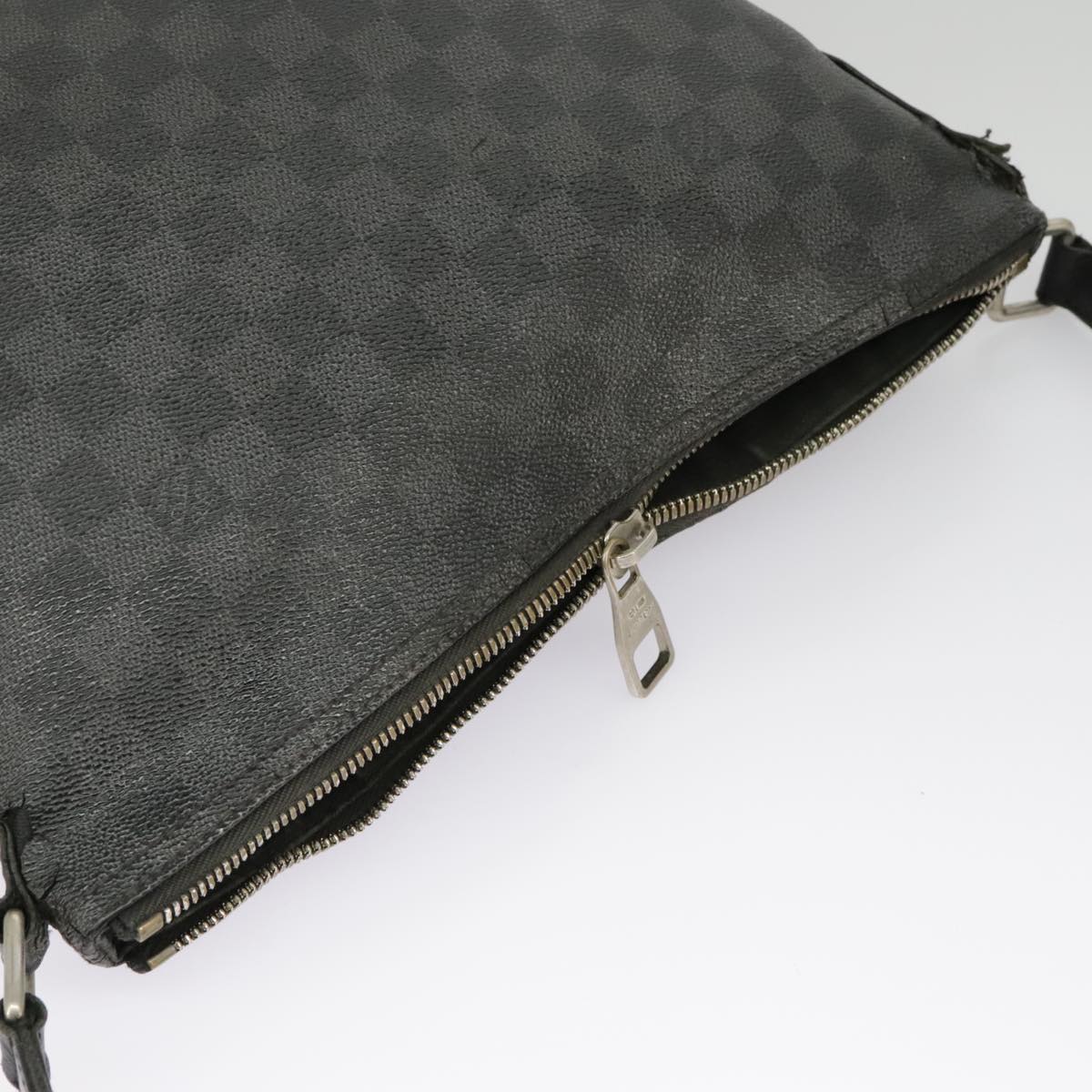 LOUIS VUITTON Damier Graphite Mick PM Shoulder Bag N40003 LV Auth bs19945