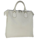 LOUIS VUITTON Naxos Cabas Hand Bag Leather White M95887 LV Auth bs19946-1