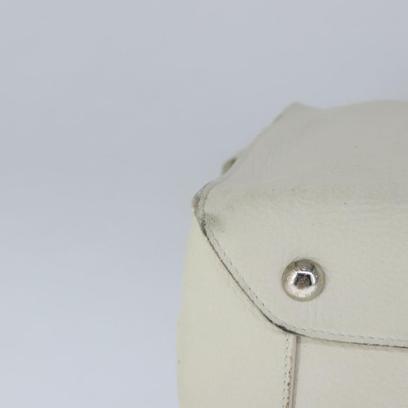 LOUIS VUITTON Naxos Cabas Hand Bag Leather White M95887 LV Auth bs19946