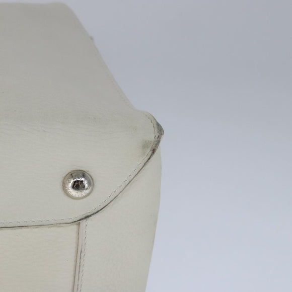 LOUIS VUITTON Naxos Cabas Hand Bag Leather White M95887 LV Auth bs19946