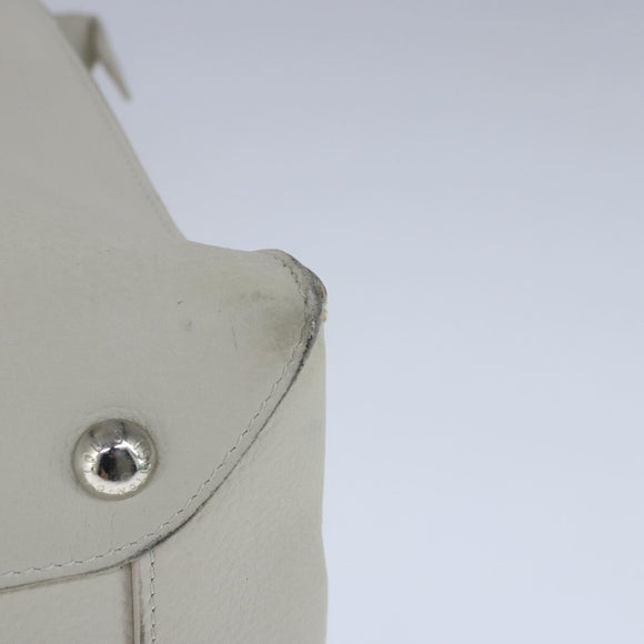 LOUIS VUITTON Naxos Cabas Hand Bag Leather White M95887 LV Auth bs19946