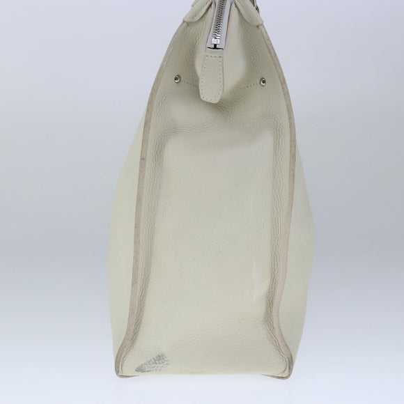 LOUIS VUITTON Naxos Cabas Hand Bag Leather White M95887 LV Auth bs19946