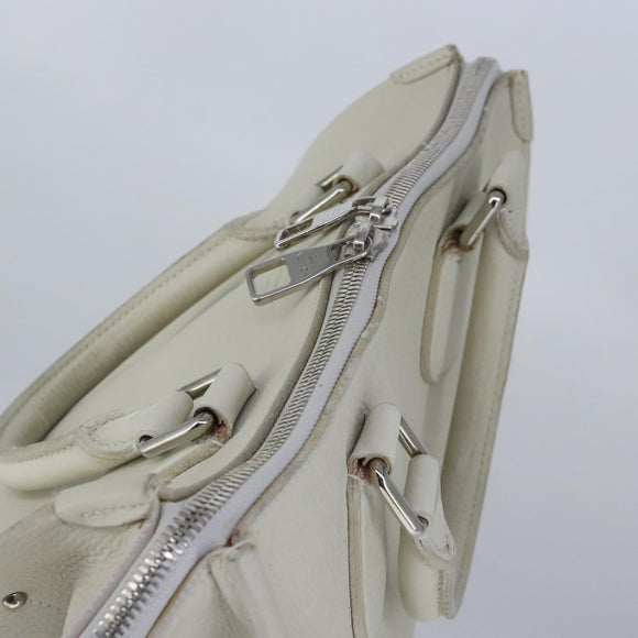LOUIS VUITTON Naxos Cabas Hand Bag Leather White M95887 LV Auth bs19946