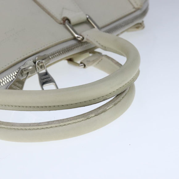 LOUIS VUITTON Naxos Cabas Hand Bag Leather White M95887 LV Auth bs19946