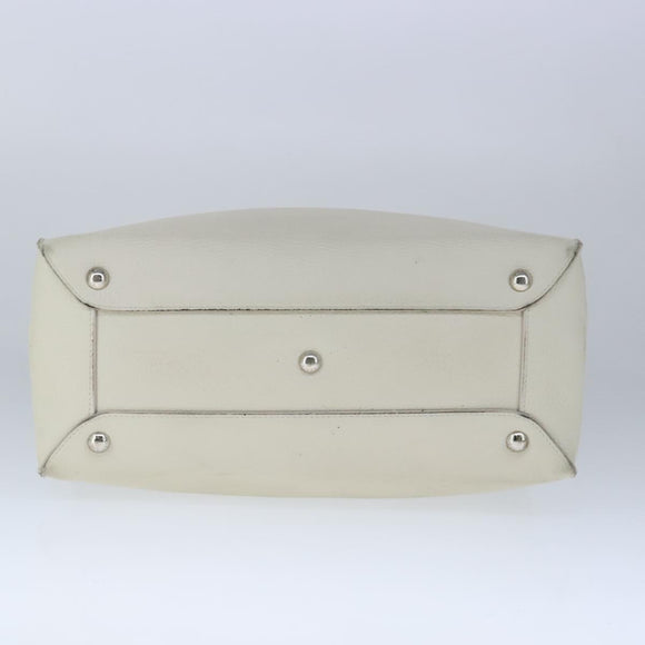 LOUIS VUITTON Naxos Cabas Hand Bag Leather White M95887 LV Auth bs19946