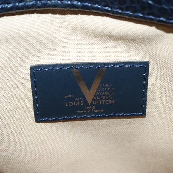 LOUIS VUITTON Covervale Hand Bag Wool Navy M95241 LV Auth bs19947