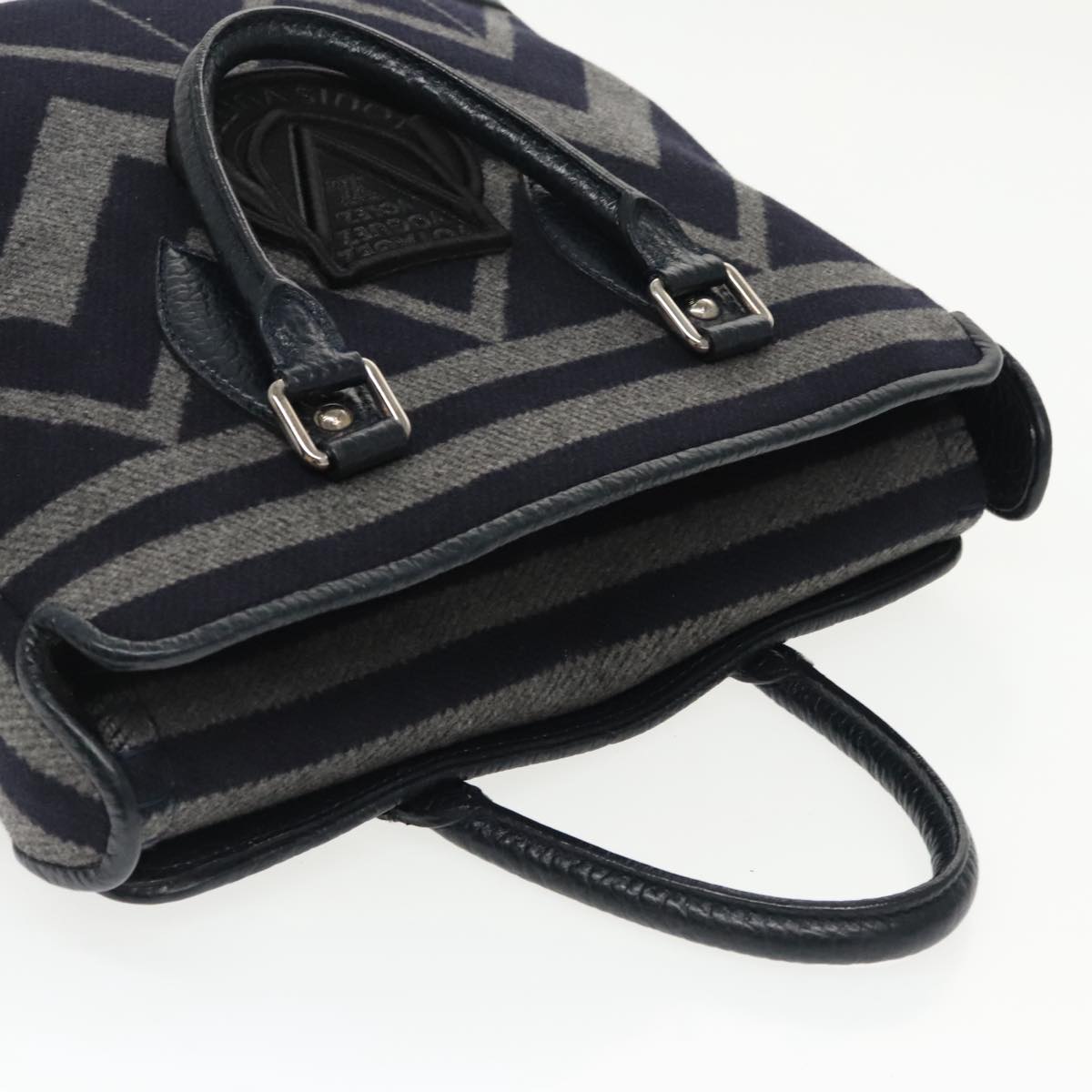 LOUIS VUITTON Covervale Hand Bag Wool Navy M95241 LV Auth bs19947