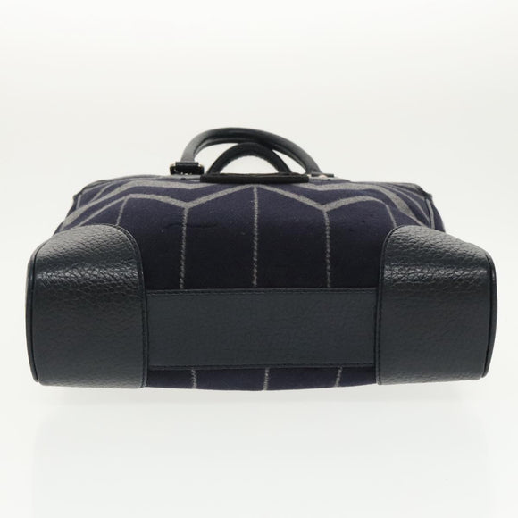 LOUIS VUITTON Covervale Hand Bag Wool Navy M95241 LV Auth bs19947