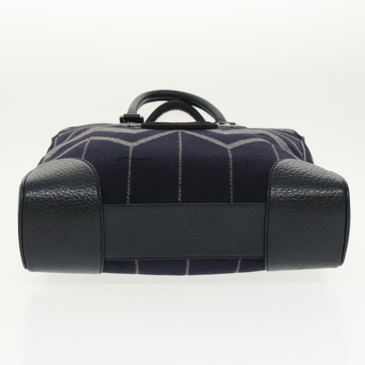 LOUIS VUITTON Covervale Hand Bag Wool Navy M95241 LV Auth bs19947