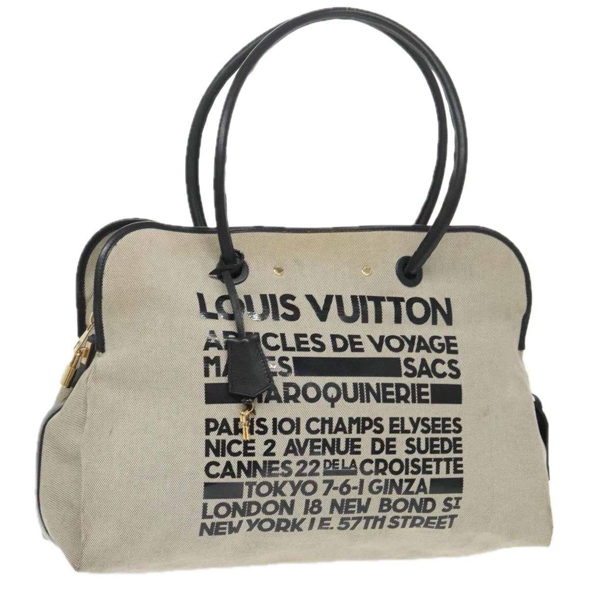 LOUIS VUITTON Cruise line Artikurda Voyage Bag Canvas Gray M92806 Auth bs19949