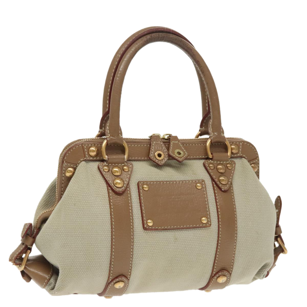 LOUIS VUITTON Antigua Sac Denuit PM Tote Bag Beige M48827 LV Auth bs19953