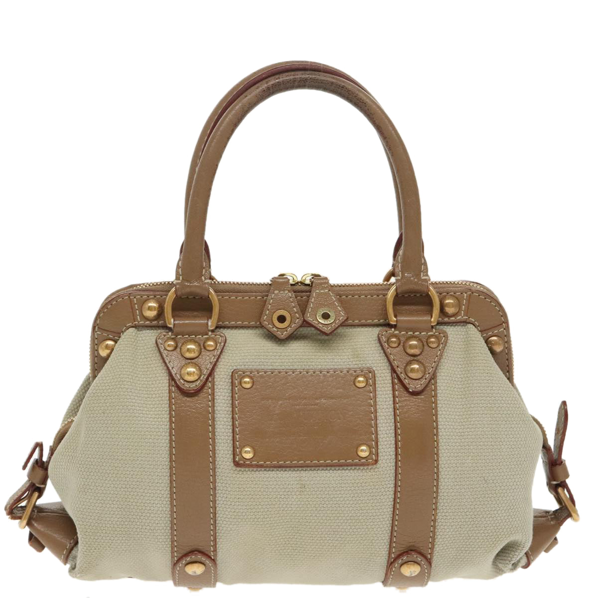 LOUIS VUITTON Antigua Sac Denuit PM Tote Bag Beige M48827 LV Auth bs19953