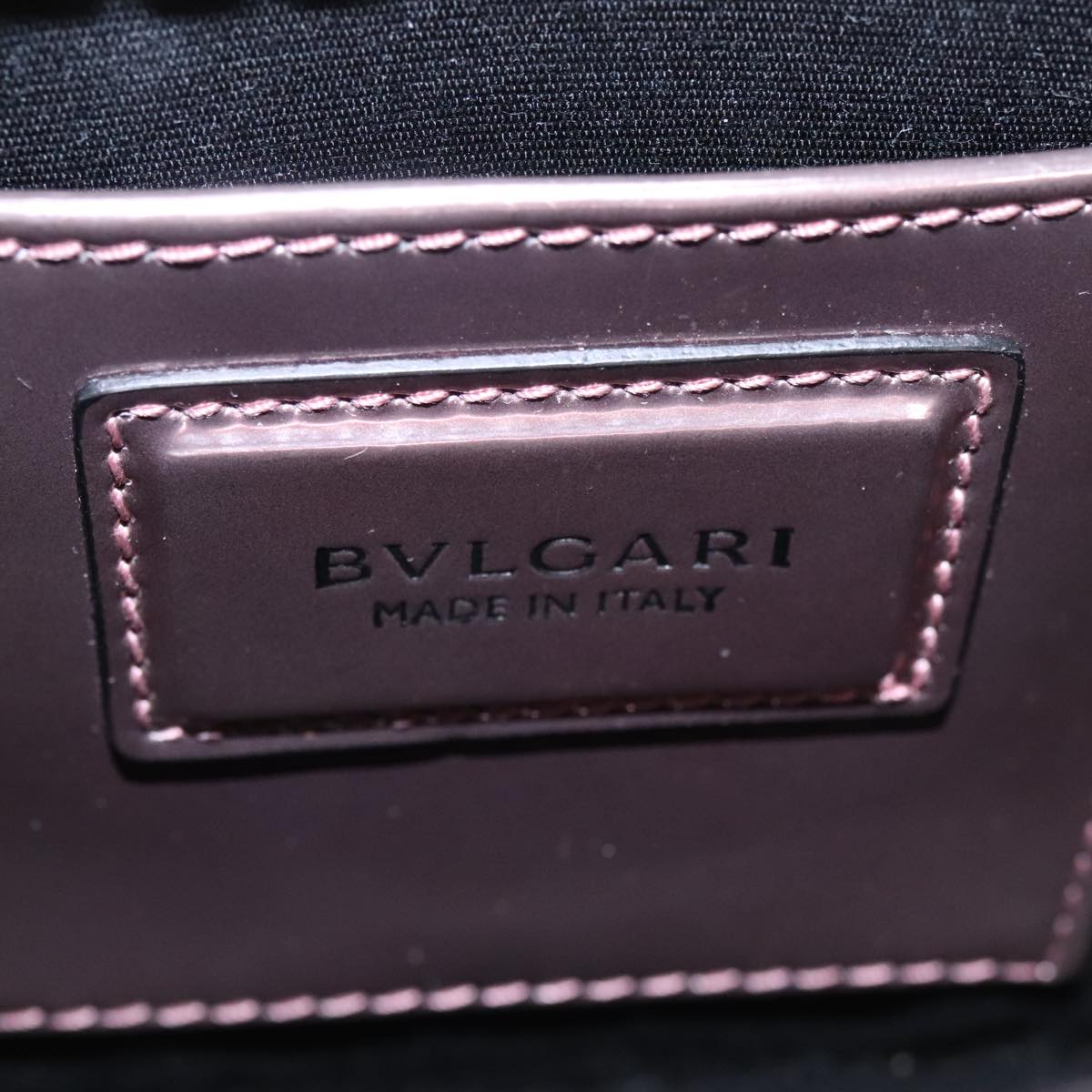 BVLGARI Chain Serpenti Forever Shoulder Bag Enamel Pink Auth bs19954