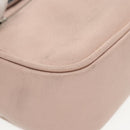 SAINT LAURENT Waist Pouch Leather Pink Black Silver Auth bs19957-8