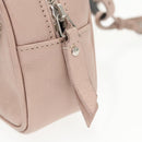 SAINT LAURENT Waist Pouch Leather Pink Black Silver Auth bs19957-18