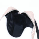 SAINT LAURENT Waist Pouch Leather Pink Black Silver Auth bs19957-22