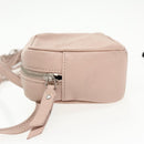 SAINT LAURENT Waist Pouch Leather Pink Black Silver Auth bs19957-4