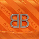 BALENCIAGA Chain BB Round Shoulder Bag Nylon Orange 501681 Auth bs19960V-17