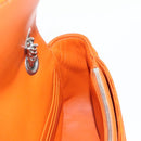 BALENCIAGA Chain BB Round Shoulder Bag Nylon Orange 501681 Auth bs19960V-20