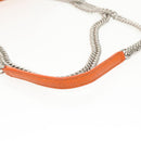 BALENCIAGA Chain BB Round Shoulder Bag Nylon Orange 501681 Auth bs19960V-7