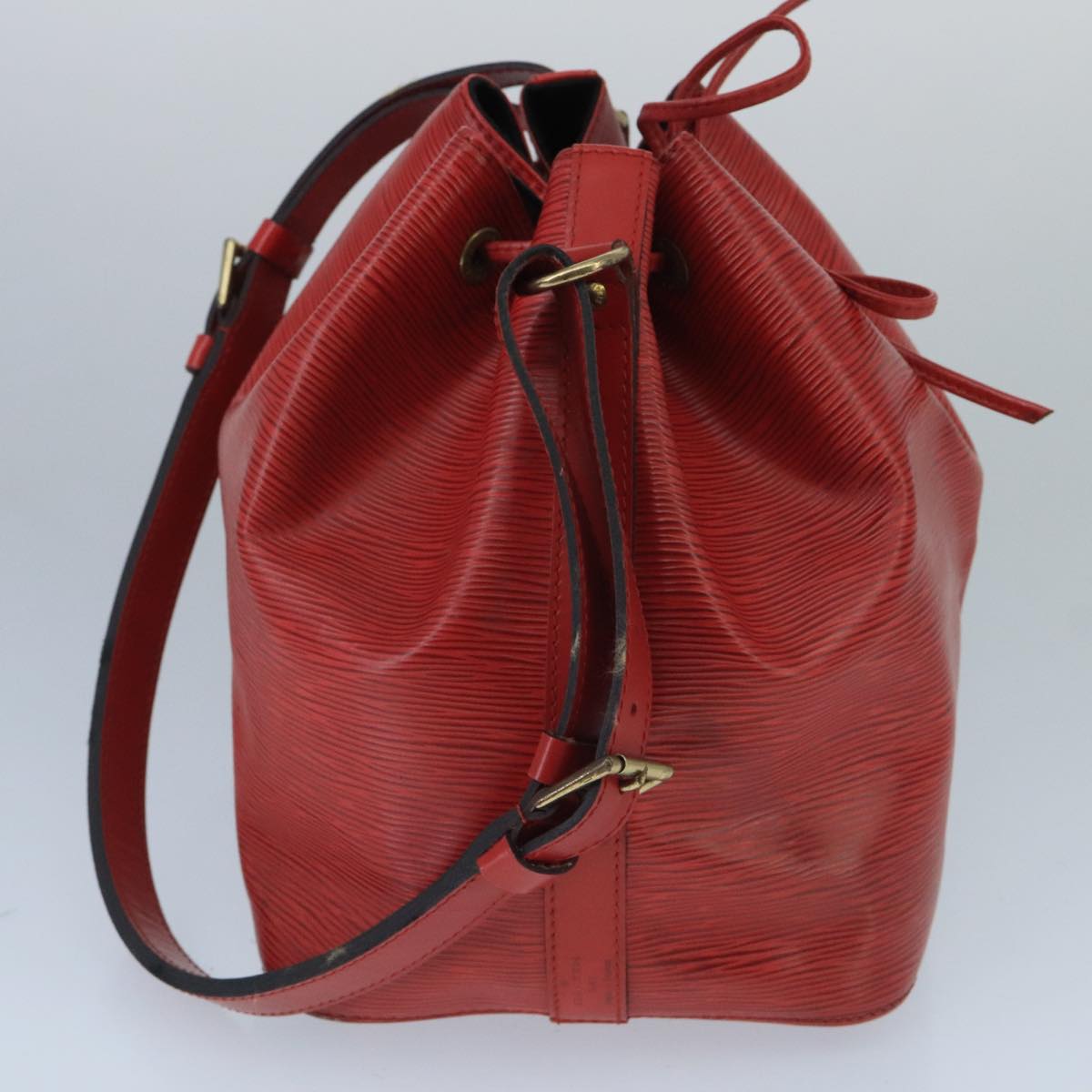 LOUIS VUITTON Epi Petit Noe Shoulder Bag Red M44107 LV Auth bs19972