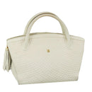 BALLY Hand Bag Leather Beige Gold Auth bs19978-1